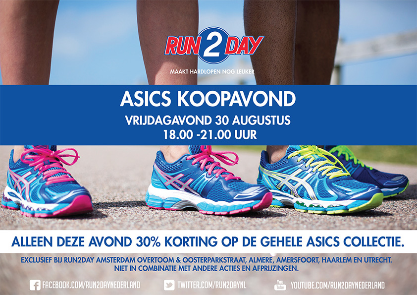 Exclusieve ASICS koopavond bij jouw – Run2Day Amsterdam